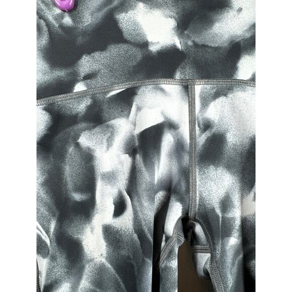 Lululemon Train Times Leggings lw5ARBZ40417 Grey White Marble Mottled Size 6 - Picture 2 of 6